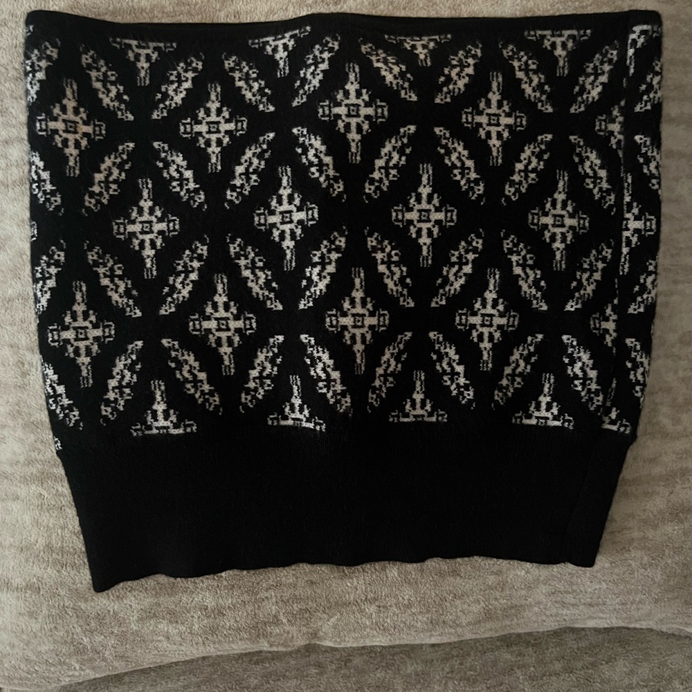 Savvi Monochrome Patterned Skirt